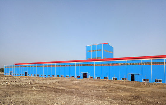 Welded H shape Lightweight Steel Frame Construction For Industrial Workshop