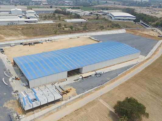 Light Weight Steel Construction Warehouse Easy Transport Fast Construction