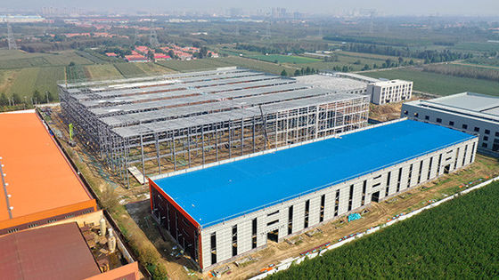 Painted Galvanized Prefabricated Building Q235B Prefab Steel Warehouse Workshop