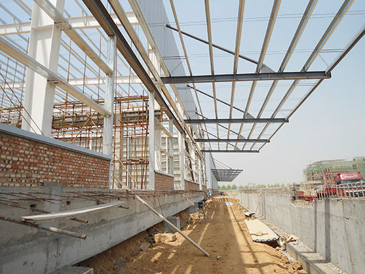 Galvanized Prefabricated Steel Shed Construction Customized Dimension